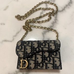 Dior Genuine Oblique Saddle Card  Holder (Like New)